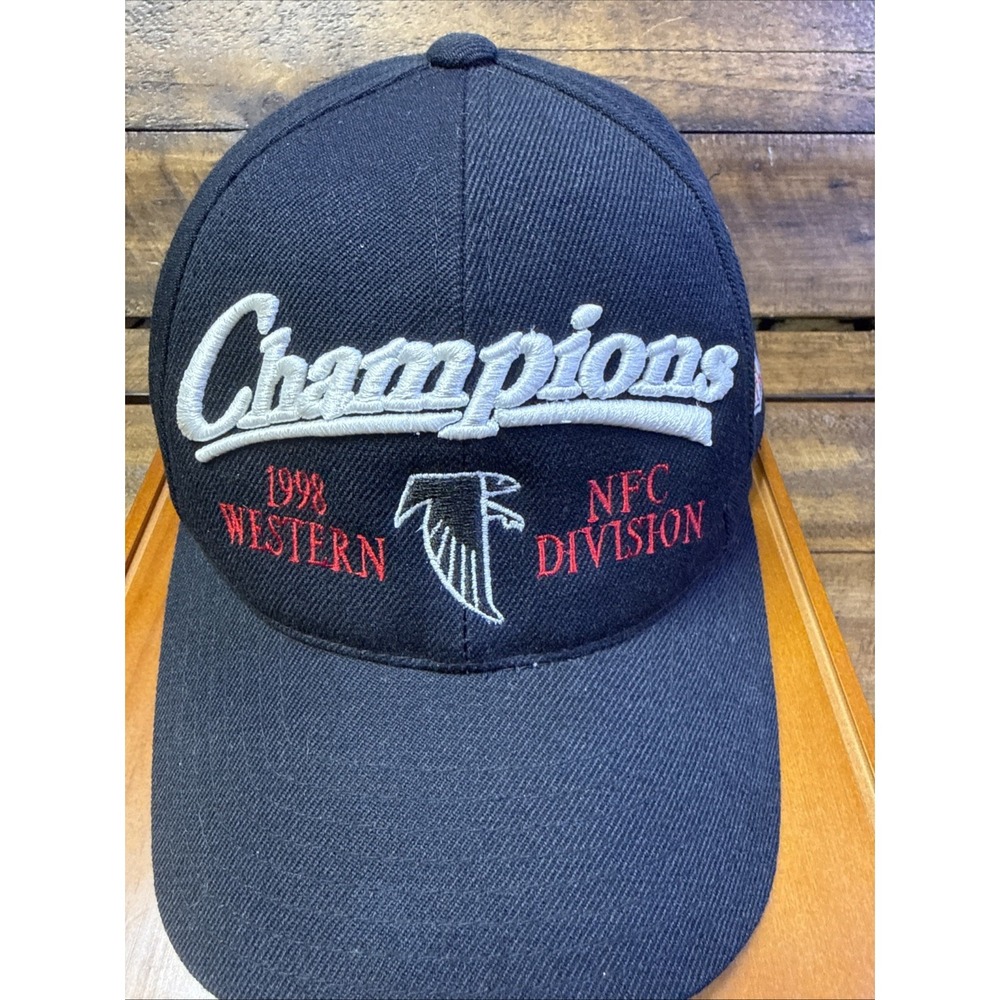 Vintage 1998 Atlanta Falcons NFC Division Champions Hat Logo Athletics Snap Back - Picture 3 of 9